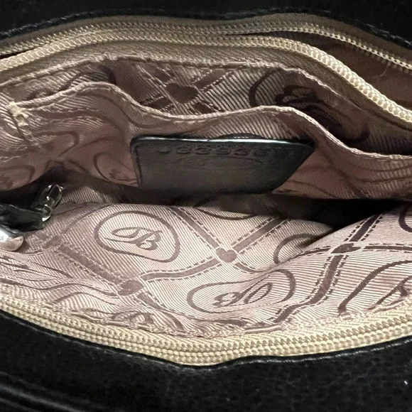 ⭐️SOLD⭐️ Black 🖤 Brighton Leather & Croc 🐊 print shoulder bag 💖 - Picture 13 of 14